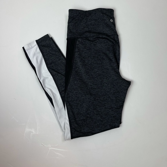 Xersion Grey Heathered Two Tone Sport Leggings Size M - Picture 3 of 5